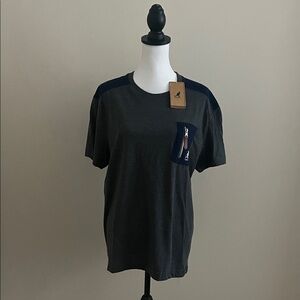 Kangol Charcoal and Navy Short Sleeve Tee